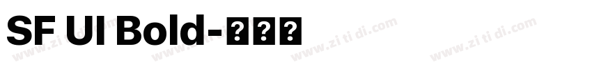 SF UI Bold字体转换